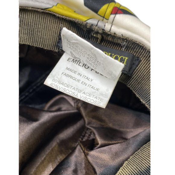 100% Authentic Emilio Pucci Red/Yellow/Black/White  Beret Hat - Picture 10 of 10